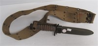 6.5" Blade knife with sheath and holster.