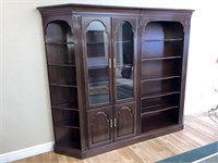 Ethan Allen Four Section Bookcase w/Lighted Glass