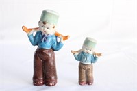 Lot of Two Japanese Water Carrier Figurine