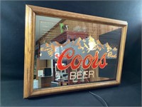 Coors Beer Light Up Mirror Sign