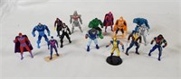 Lot Of Super Hero Figures, Hulk Wolverine & More