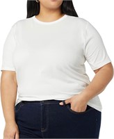 Sz XL women Amazon short sleeve shirt white
