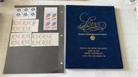 1986 LOVE STAMP COMMEMORATIVE FOLIO-POSTAL