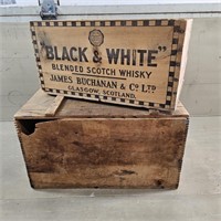 (2) Vintage Wood Crates