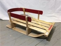 Luge en bois vintage Torpedo sled