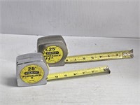2- Stanley powerlock 25 ft tape measures