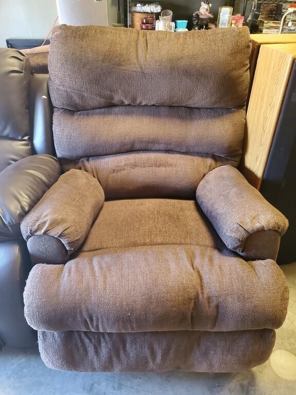 M- Comfortable Brown Reclining Chair
