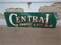 VINTAGE CENTRAL FREIGHT LINES METAL SIGN