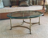 LaBarge Glass Top Coffee Table