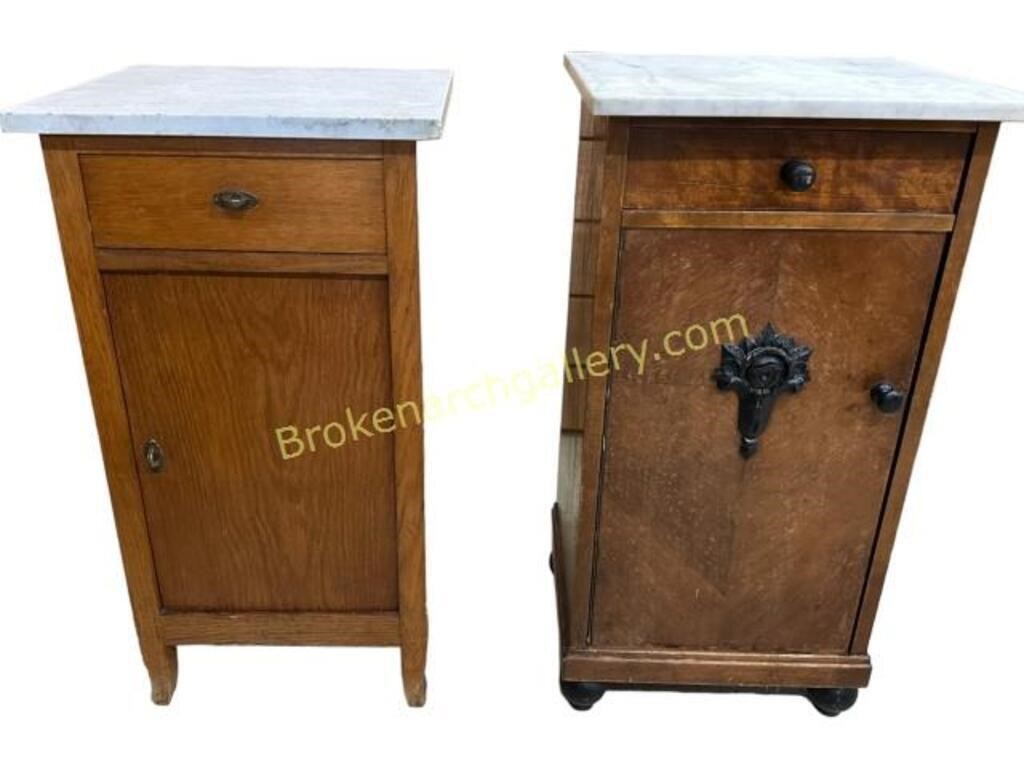 2 Marble Top Stands