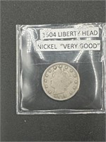 1904 Liberty Head Nickel - very good