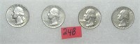 Group of vintage silver Washington quarters