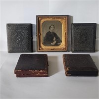 Lot of 5 Antique Tintype & Ambrotype Photographs