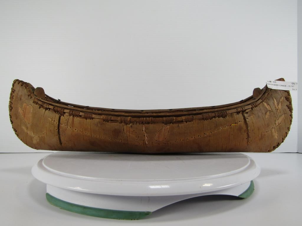 BIRCH BARK CANOE - 15.75" LONG