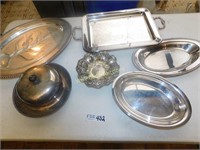 Silver Plated Platters and Serving Collection lot