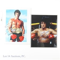 Sylvester Stallone Signed Rocky Balboa Photos (2)