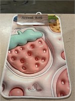 3D Accent Rug "Strawberries & Pineapples"