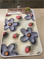 3D Accent Rug "Flowers & Strawberries"