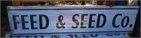 Feed and Seed Co. Wooden Sign 47"x12"