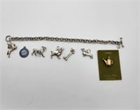 Sterling Charm Bracelet and Charms