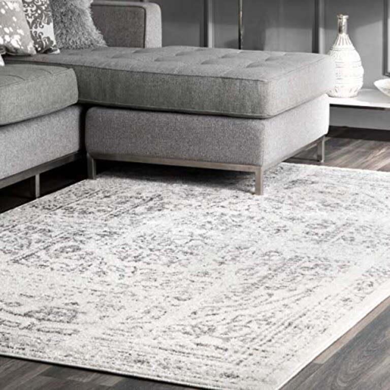 Smokey Gray Area Rug 6'7 X 9''