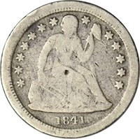 1841-O SEATED LIBERTY DIME - G/VG