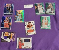 9 NUMBERED NBA PLAYER CARDS