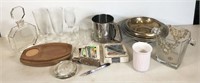 assorted decorative and kitchen lot, shipping is