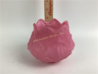 Pink satin glass petal lamp shade 19th