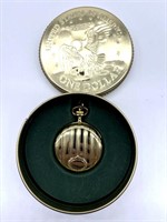 Half Dollar Commemorative Pocket Watch in Dollar