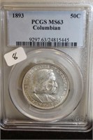 1893 COLUMBIAN HALF DOLLAR PCGS MS63