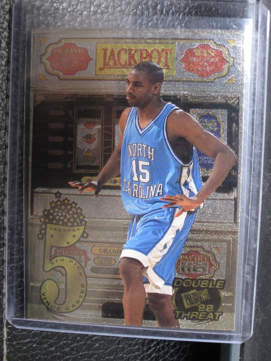 1998-99 PRESS PASS VINCE CARTER JACKPOT FOIL RC