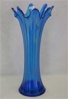 N's Thin Rib 14 1/2" midsize vase - sapphire