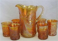 Wreathed Cherry 7 pc. water set - marigold