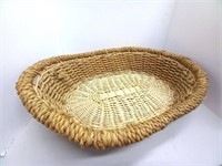 Large wicker basket oval