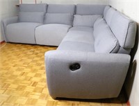 Modern Contemporary Reclining Grey Couch