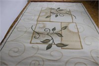 Traditional Style "Leaf Pattern Scroll" Area Rug