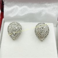 Sterling silver diamond (0.50cts) earrings
