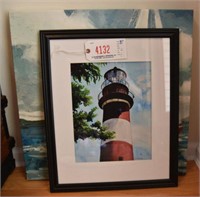 Lot #4132 - Framed print of watercolor of