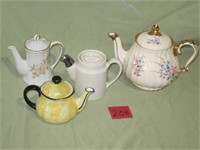 4 Teapots/Pitchers (4" to 6" tall)