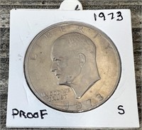 1973 Eisenhower Proof Silver Dollar