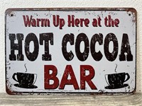 Warm Up Here at the Hot Cocoa Bar Metal Sign
