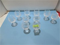 10 Crystal Liqueur glasses (no chips)