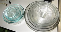 Clear Glass Mixing Bowls Left is Pyrex
