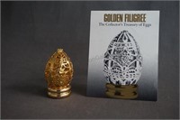 Franklin Mint Golden Filigree Collector Egg