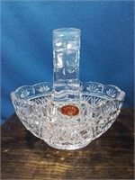 Is beautiful Bohemia lead crystal basket