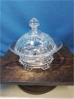 Nice crystal candy dish with lid