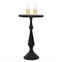 Small Round Black Side Table by Objet D Art