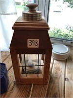 Wooden decorative lantern