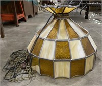 (BO) Stainglass Hanging Light Fixture One Pane Is